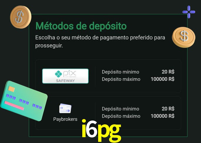 O cassino i6pg oferece uma grande variedade de métodos de pagamento